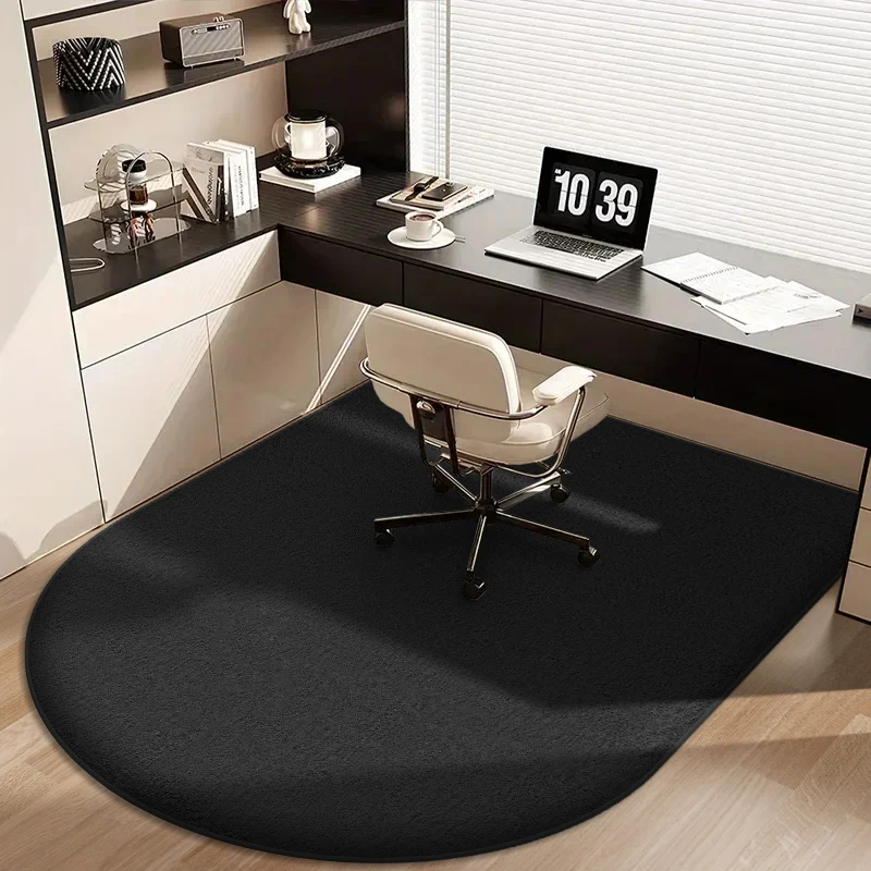 Home Bathroom Carpet - Solid Color Thickened Flannel Computer Chair
