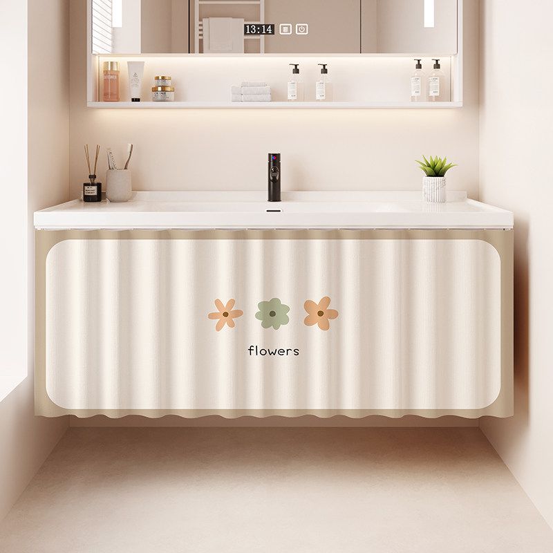 Home Bathroom Partition - VIKAMA Minimalist Plant Style Bathroom Curtain