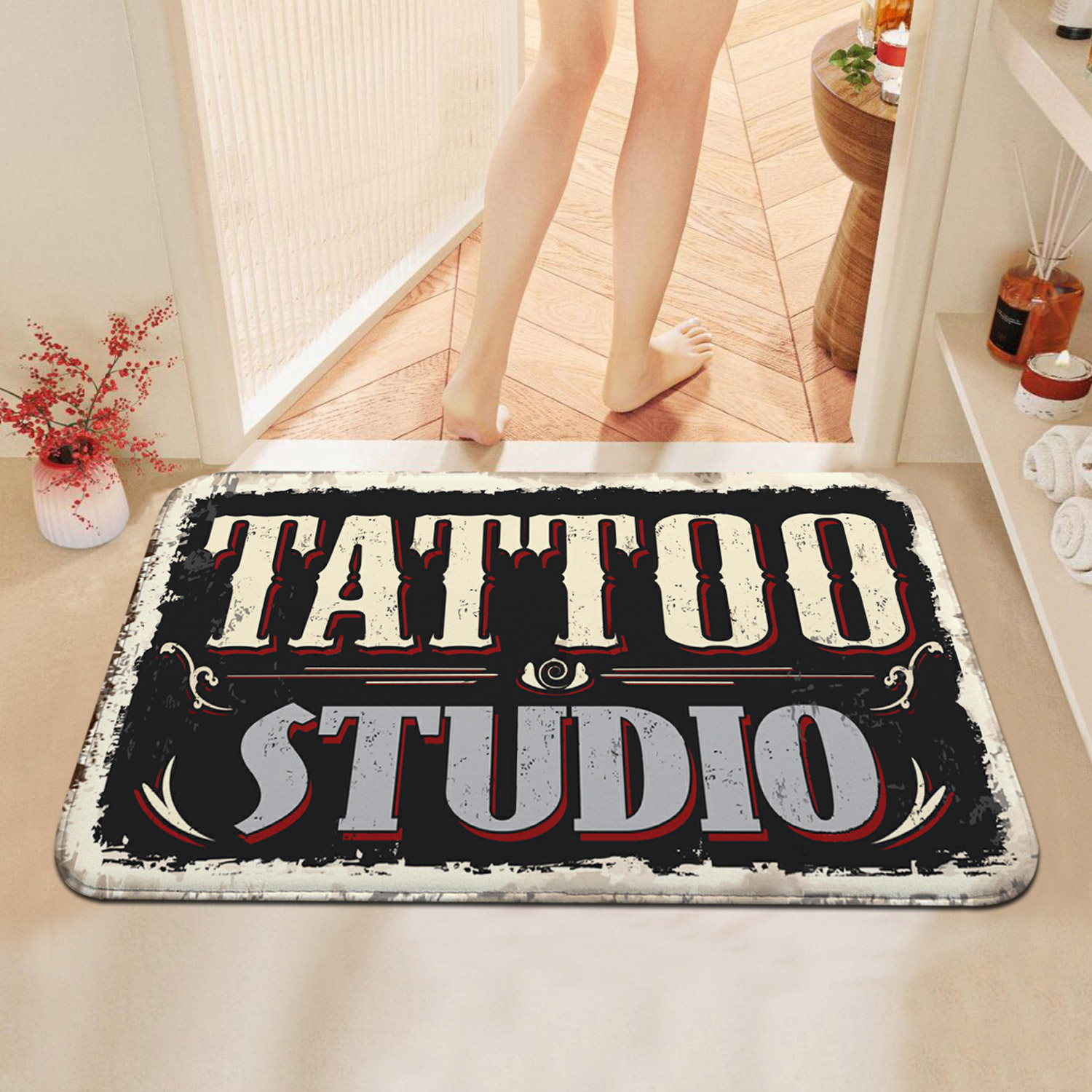 Zara Home Bathroom Accessories - Tattoo Shop Mat Indoor Welcome Doormat