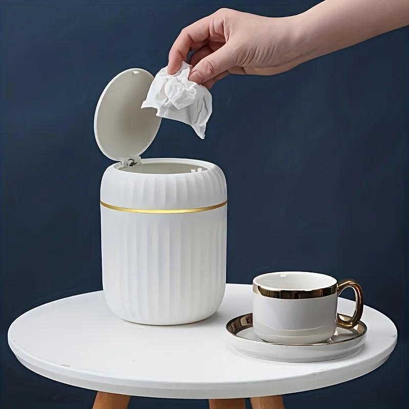 Mini Desktop Trash Can Press T - đánh giá và giá Home Bathroom Trash Can
