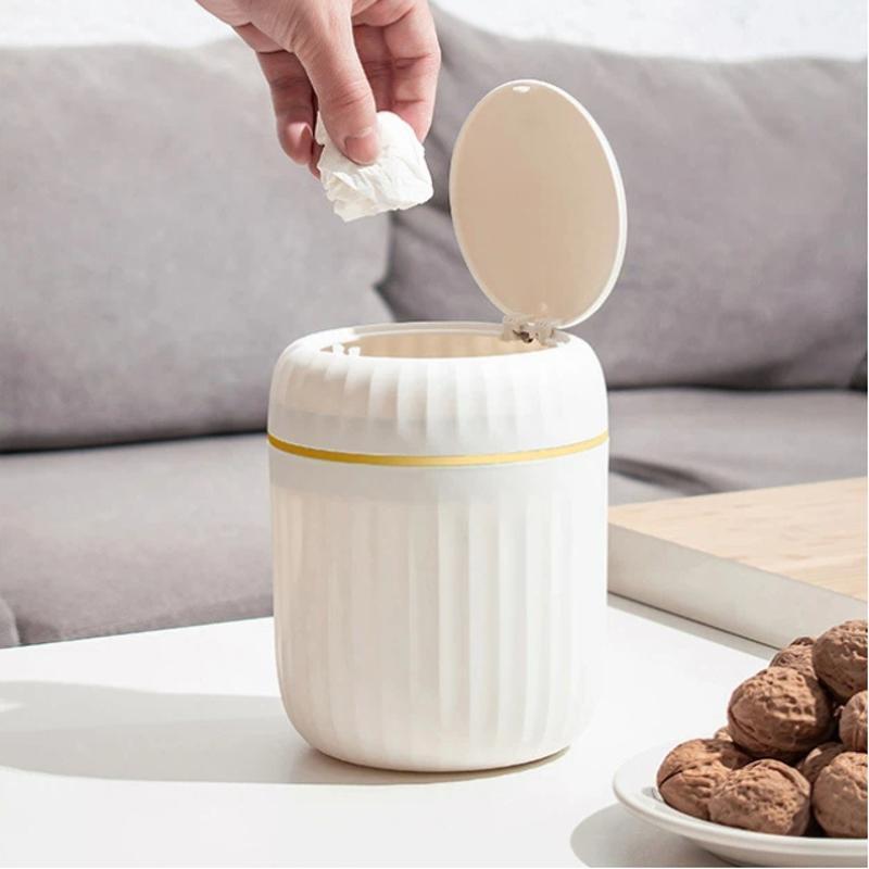 Mini Desktop Trash Can Press T - đánh giá và giá Home Bathroom Trash Can