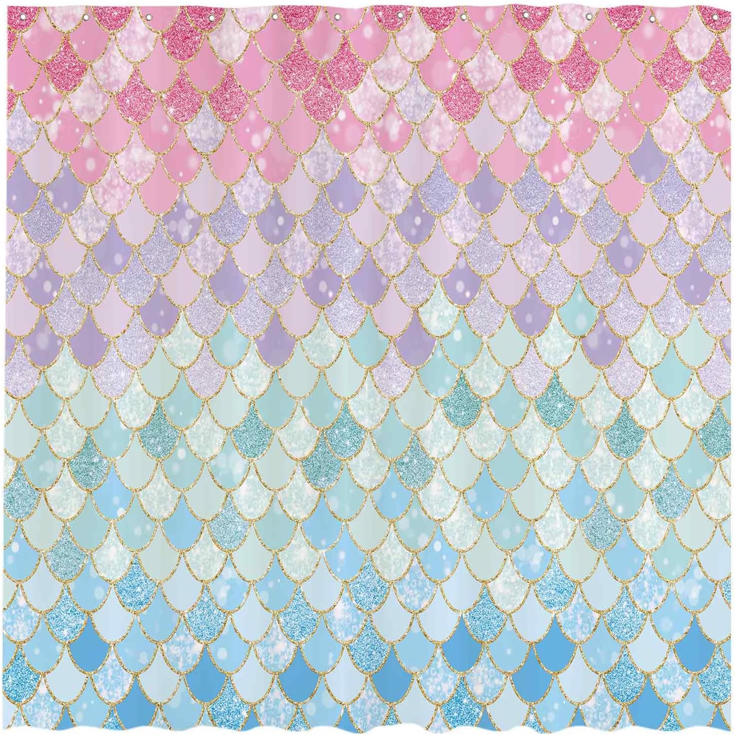 Mermaid Scales Shower Curtain  - đánh giá và giá Home Bathroom Scales