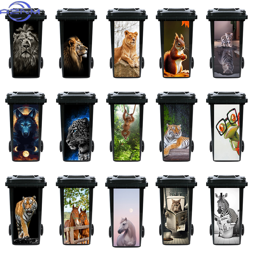 Fierce Animals Bin Sticker Tra - đánh giá và giá Home Bathroom Trash Can
