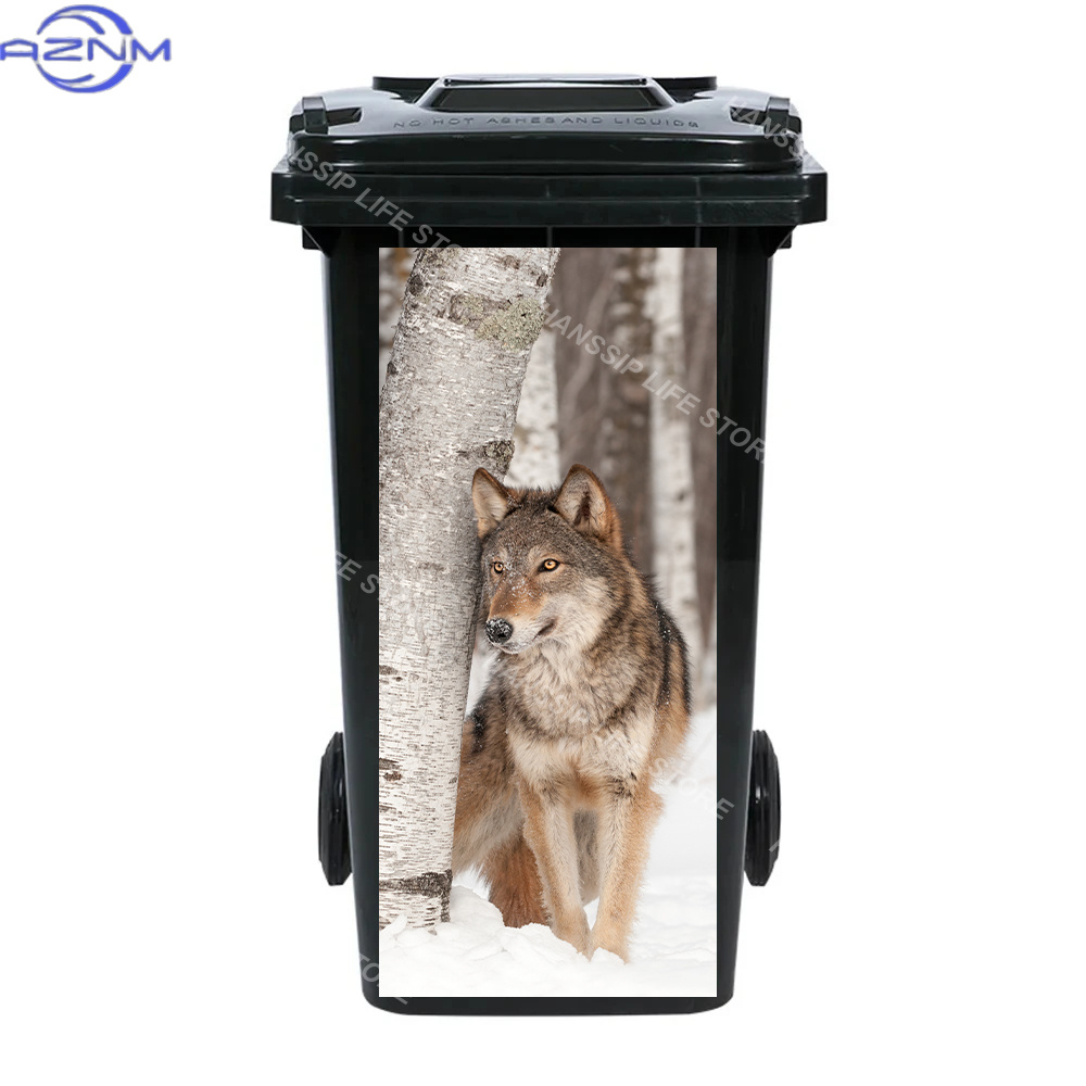 Fierce Animals Bin Sticker Tra - đánh giá và giá Home Bathroom Trash Can