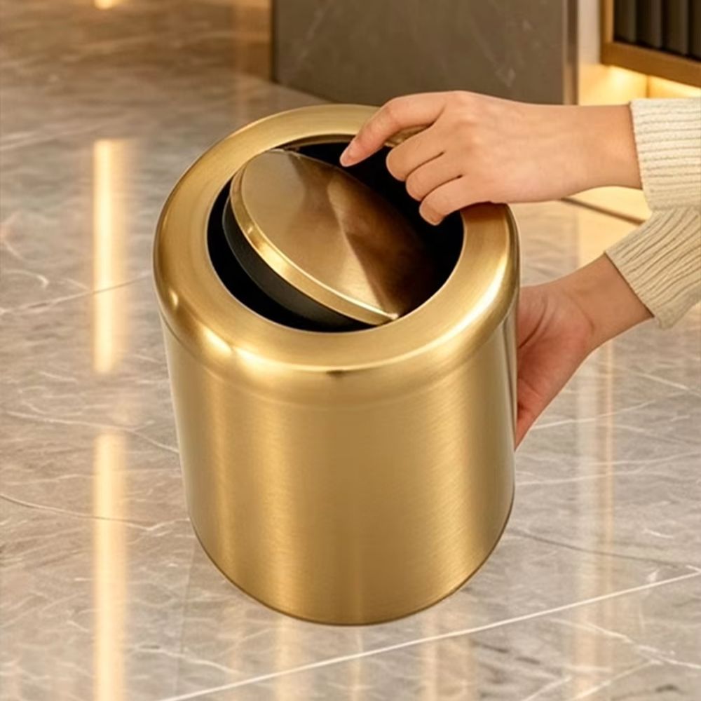 8L/2.4gal New Gold Stainless S - đánh giá và giá Home Bathroom Trash Can