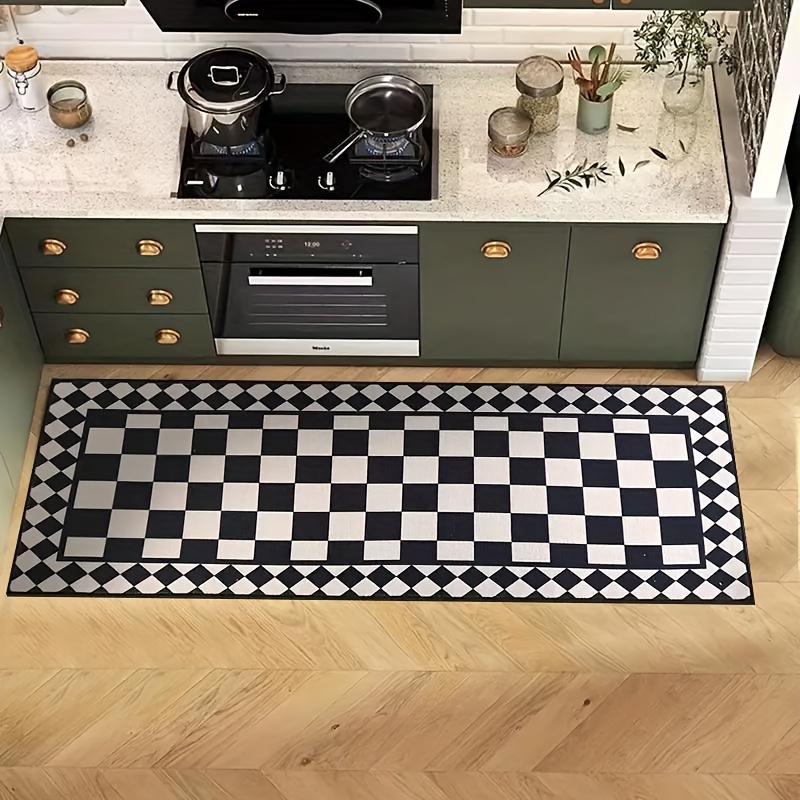 VIKAMA Black White Checkered A - đánh giá và giá Home Bathroom Carpet