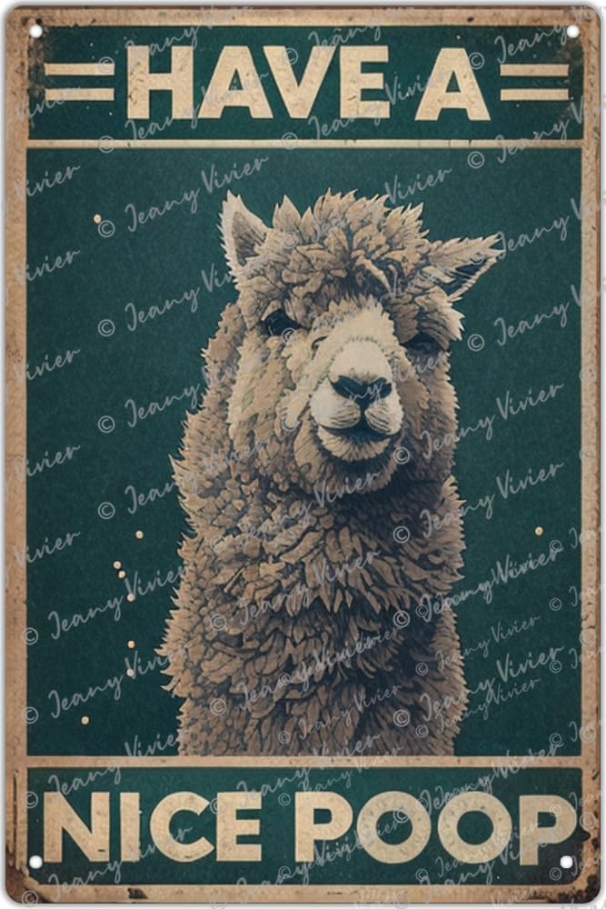 Funny Alpaca Tin Signs - Have  - đánh giá và giá Home Bathroom Pic
