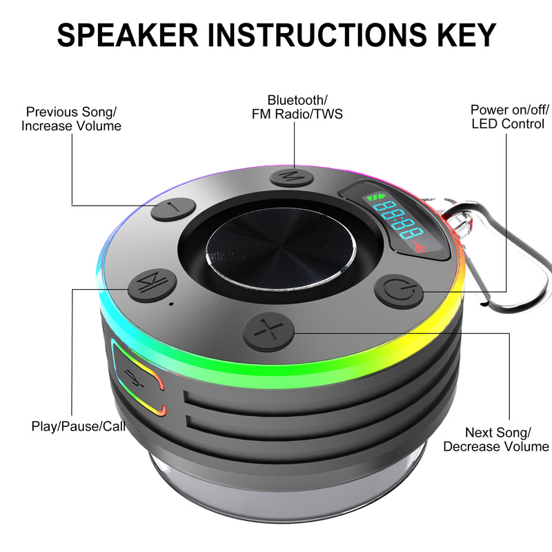 Shower Bluetooth 5.3 Speaker W - đánh giá và giá Home Bathroom Called