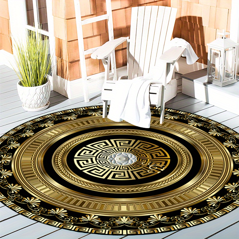 Greek Key Pattern Round Rug Fl - đánh giá và giá Home Bathroom Carpet