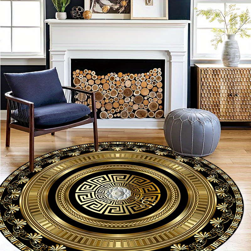 Greek Key Pattern Round Rug Fl - đánh giá và giá Home Bathroom Carpet