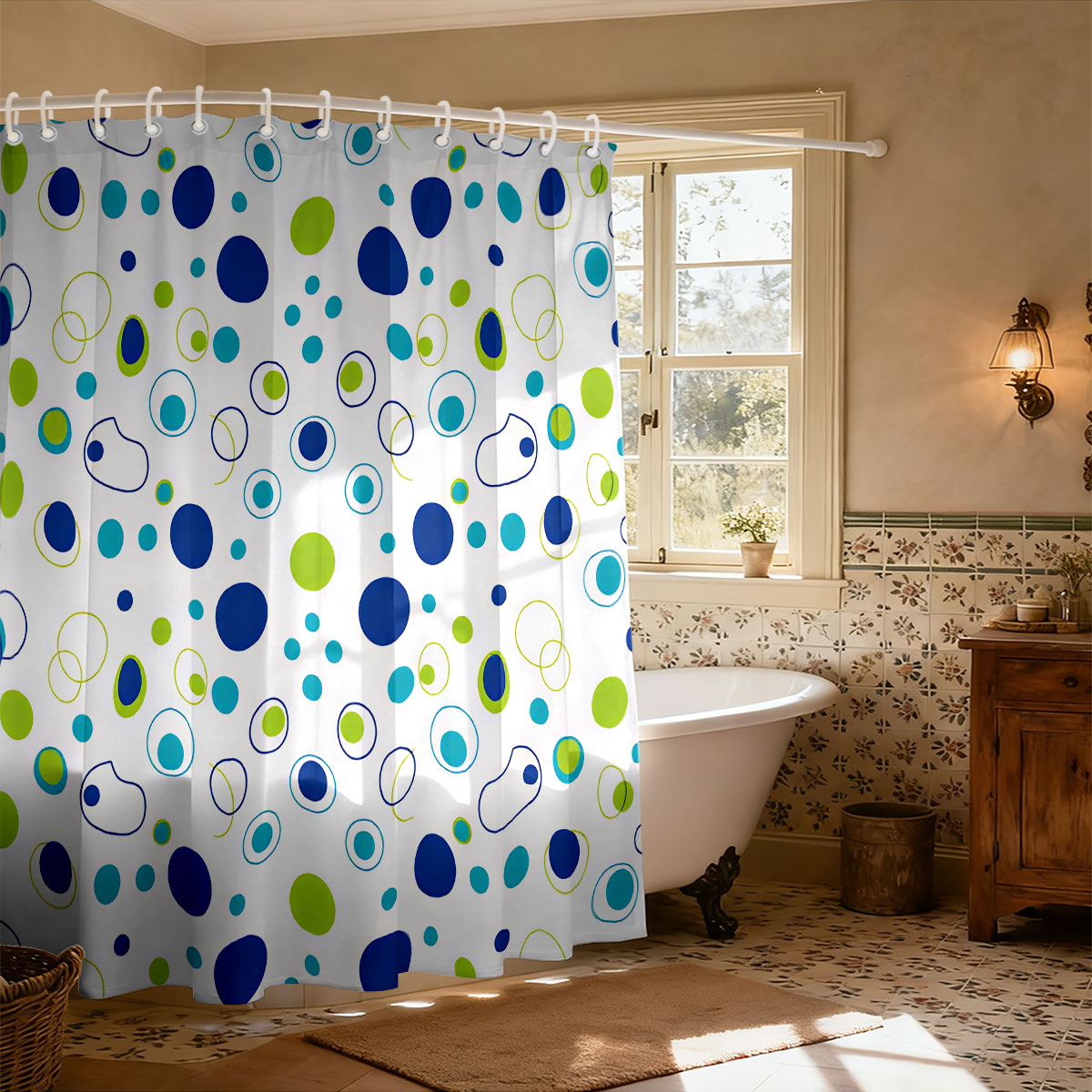 1pc Color Origin Printed Showe - đánh giá và giá Home Bathroom Partition