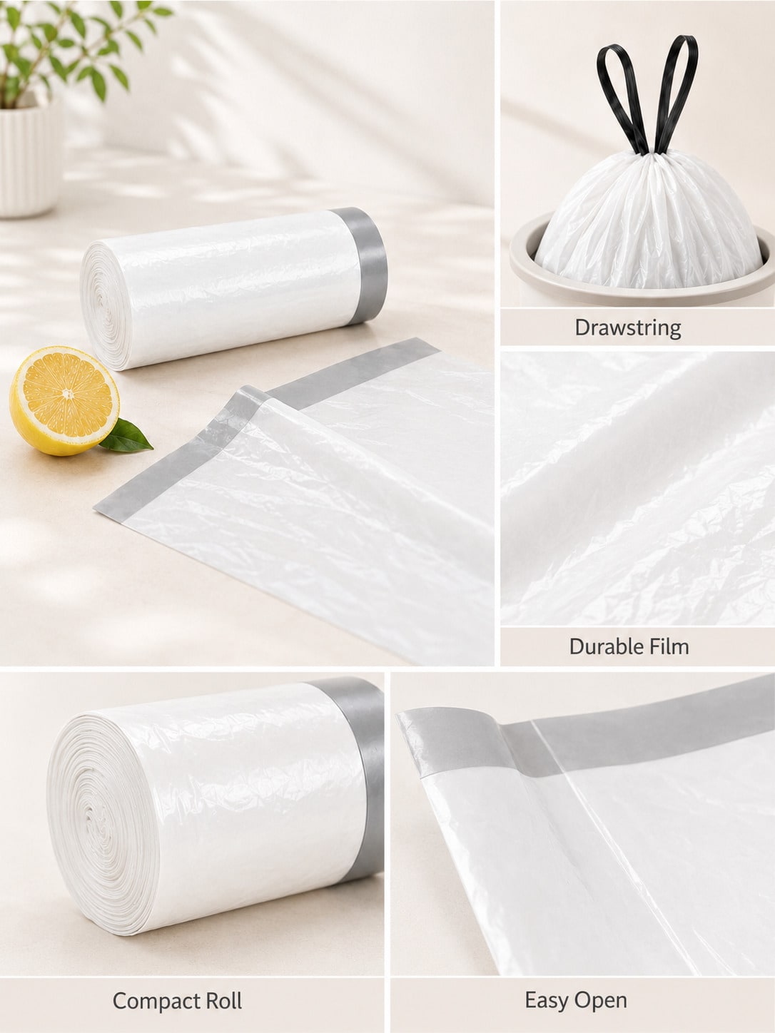 400 Count 4 Gallon Drawstring  - đánh giá và giá Home Bathroom Trash Can