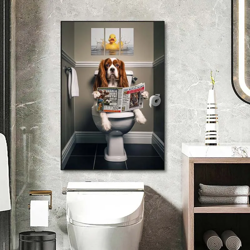 Funny Animal Wall Art Poster P - đánh giá và giá Home Bathroom Pic