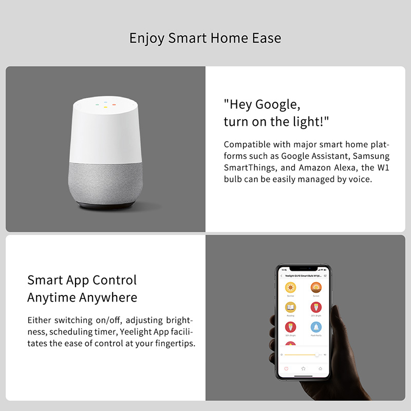 Yeelight GU10 W1 Smart LED Bul - đánh giá và giá Yeelight Light Smart Bulb