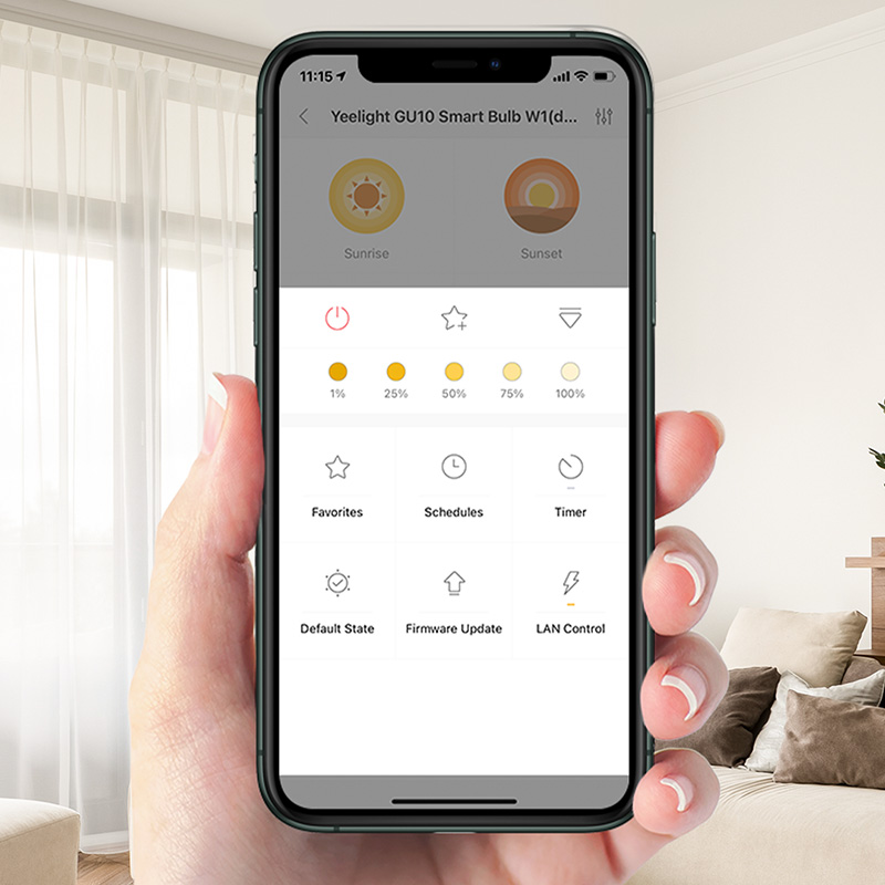 Yeelight GU10 W1 Smart LED Bul - đánh giá và giá Yeelight Light Smart Bulb